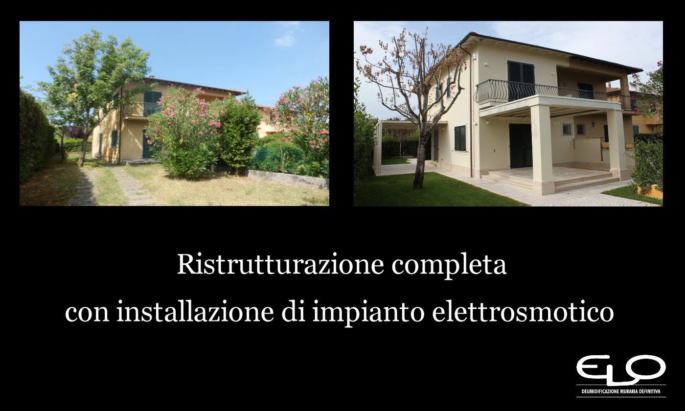 Ristrutturazione completa con installazione di impianto elettrosmotico